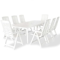 9 Piece Outdoor Dining Set Plastic