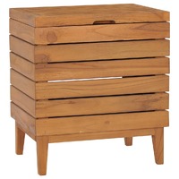 Laundry Basket Solid Teak Wood