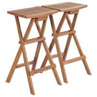 Folding Bar Stools Solid Teak Wood