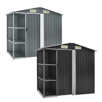 Garden Shed with Rack 205x130x183 cm Iron