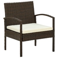 Garden Chair with Cushion Poly Rattan