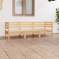 3 Piece Garden Lounge Set Solid Wood Pine