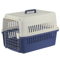 New Medium Dog Cat Rabbit Crate Pet Airline Carrier Cage With Bowl & Tray