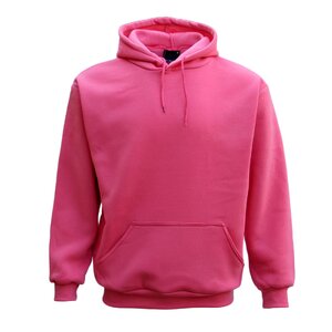 Adult Unisex Men's Basic Plain Hoodie Pullover Sweater Sweatshirt Jumper XS-8XL, Hot Pink