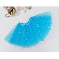Sequin Tulle Tutu Skirt Ballet Kids Princess Dressup Party Baby Girls Dance Wear, Adults