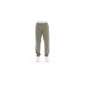 Front Zipper and Button Closure Chino Trousers