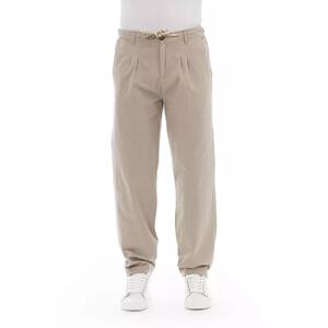Front Zipper and Button Closure Chino Trousers