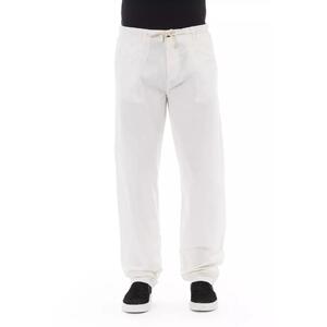 Front Zipper Chino Trousers with Side and Back Pockets