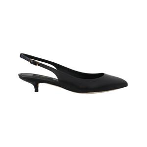 Slingbacks Heels Pumps with Buckle Closure and Logo Details