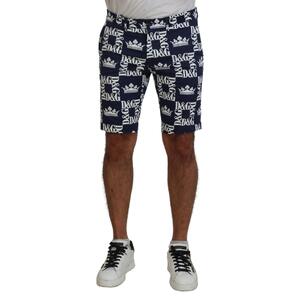 Casual Chinos Shorts with Logo Crown Print