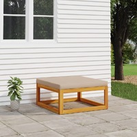 Garden Footrest with Cushion Solid Wood Acacia