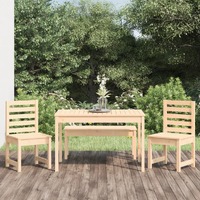 4 Piece Garden Dining Set Solid Pine Wood