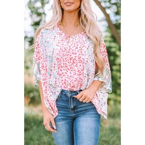 Azura Exchange Animal Floral Mix Print Cape Top