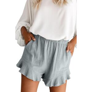 Azura Exchange High Waist Ruffle Shorts with Pockets