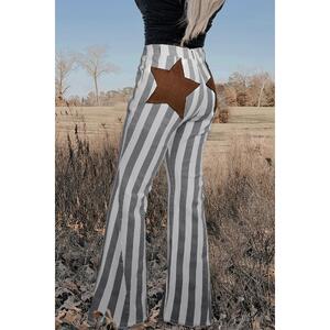 Azura Exchange Star Embellished Western Flare Jeans