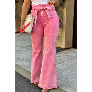 Azura Exchange High Waist Flare Leg Front Knot Jeans