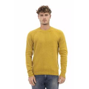 Alpha Studio Men's Yellow Wool Sweater