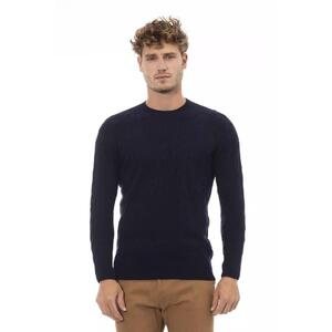 Alpha Studio Men's Blue Viscose Sweater