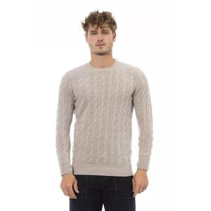 Alpha Studio Men's Beige Viscose Sweater