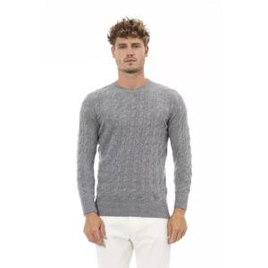 Alpha Studio Men's Gray Viscose Sweater