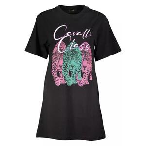 Cavalli Class Women's Black Cotton Dress