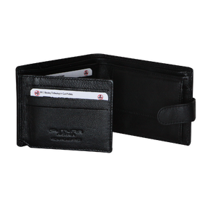 Futura Mens RFID Leather Coin Fold Over Wallet