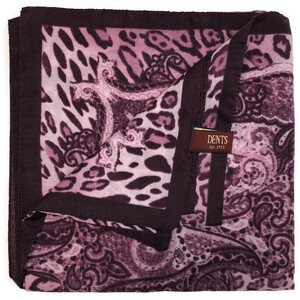 DENTS Ladies Animal Print & Paisley Scarf MADE IN ITALY Womens Warm Winter