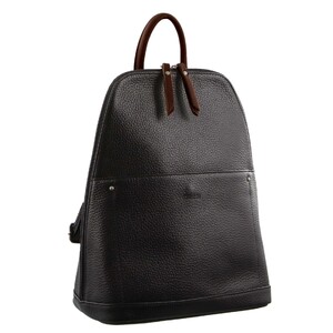 Milleni Ladies Genuine Italian Leather Backpack Bag Twin Zip