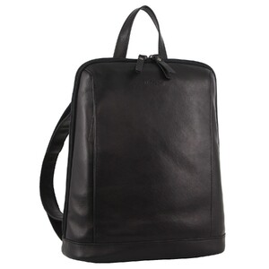 Milleni Ladies Nappa Leather Bag Twin Zip Backpack w/ Zipped Pocket