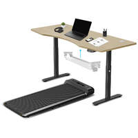 M2 Treadmill with ErgoDesk Automatic Oak Standing Desk 1800mm + Cable Management Tray