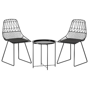 3PC Outdoor Bistro Set Patio Furniture Lounge Chairs Table Garden