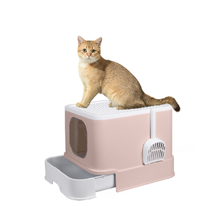  Cat Litter Box Fully Enclosed Kitty Coffee