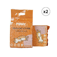 2.5kg Tofu Cat Litter Clumping Flushable Fast Super Absorben Peach x2