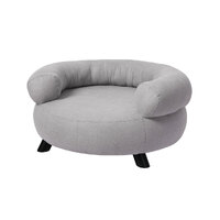 Pet Sofa Bed Dog Cat Warm Soft Round Lounge Couch Removable Cushion Small