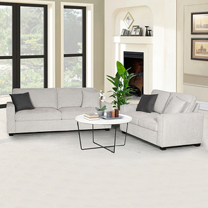 3+2 Seater Sofa Set Polyester Fabric Multilayer Two Pillows Attached Individual Pocket Spring