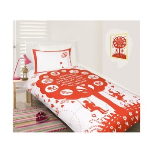 The Bees Knees Red Printed Quilt Cover Sets by Happy Kids Double