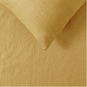 French Linen Ochre Quilt Cover by Vintage Design Homeware Queen