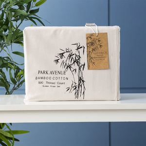 Bamboo Cotton 500 Thread Count Dove Sheet Sets by Park Avenue Single