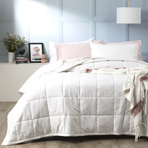 Josephine 500 TC Cotton Jacquard White Comforter Set by Ddecor Home Queen