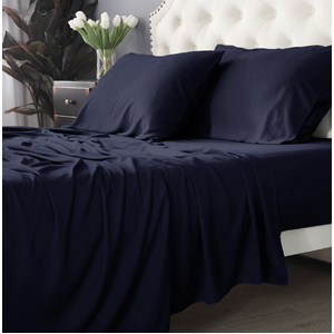 Bamboo Cotton 500 TC Indigo Sheet Set by Park Avenue Long Single