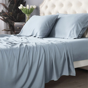 Bamboo Cotton 500 TC Mid Blue Sheet Set by Park Avenue Long Single