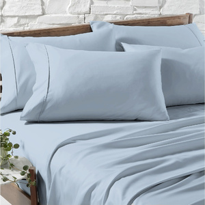 1200 TC Premium Blue Fog Cotton Blend Sheet sets by Ddecor Home King