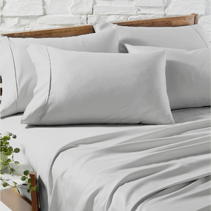 1200 TC Premium Silver Cotton Blend Sheet sets by Ddecor Home King