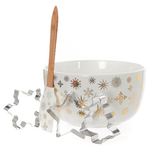 Bread and Butter Electroplate Snowflake Mini Mix Bowl Set - Gold