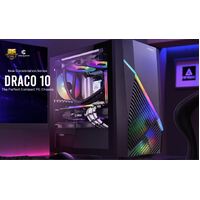 ANTEC DRACO10 m-ATX, ITX. Support Large VGA up to 360mm. Mesh Front, Top Vent, Easy clean dust filters, 1x Fan in Rear, Gaming Case