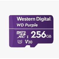 WESTERN DIGITAL Digital WD Purple 256GB MicroSDXC Card 24/7 -25Β°C to 85Β°C Weather & Humidity Resistant for Surveillance IP Cameras mDVRs NVR Dash Cams