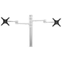 Atdec 450mm long pole with two 476mm articulated arms. Max load: 8kg per display, VESA 100x100 - White