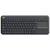 Logitech Wireless Keyboard K400 Plus, Black, USB Receiver, Inbuilt Touch Pad Powered by 2xAA, included