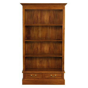 Tasmania 2 Drawer Bookcase (Light Pecan)