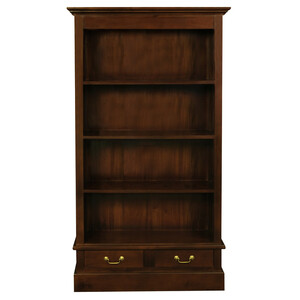 Tasmania 2 Drawer Bookcase (Mahogany)